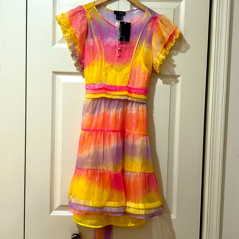 short pastel shear dress